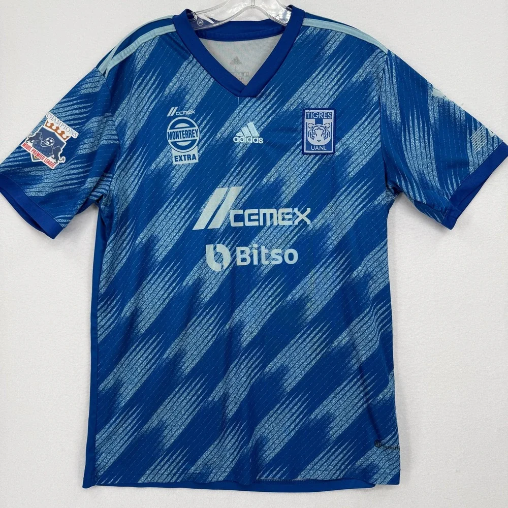 Adidas Tigres UANL Soccer Jersey Mens Large Blue 2022 Away Kit H13881
